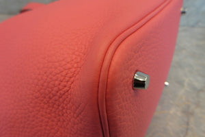 HERMES PICOTIN LOCK MM Clemence leather Rose azalee Y刻印 Hand bag 700060026