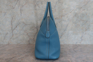 HERMES／エルメス ボリード35 トリヨンクレマンス ブルージーン □F刻印 ショルダーバッグ 700050111