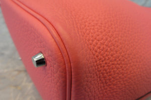 HERMES PICOTIN LOCK MM Clemence leather Rose azalee Y刻印 Hand bag 700060026