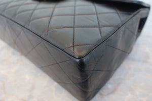 CHANEL Medium Matelasse single flap chain shoulder bag Lambskin Black/Gold hadware Shoulder bag 700090045