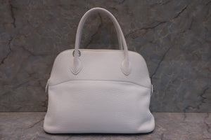 HERMES／エルメス ボリード31 トリヨンクレマンス ホワイト □H刻印 ショルダーバッグ 700070294