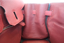 将图片加载到图库查看器，HERMES BIRKIN 30 Clemence leather Rouge H □R刻印 Hand bag 600080090
