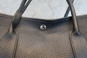 HERMES GARDEN PARTY PM Negonda leather Black □K刻印 Tote bag 600100141