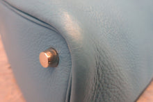 Load image into Gallery viewer, HERMES PICOTIN PM Clemence leather Blue jean □E Engraving Hand bag 700050162
