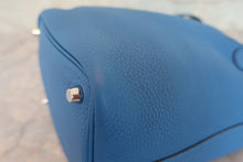 将图片加载到图库查看器，HERMES PICOTIN LOCK PM Clemence leather Blue zanzibar D刻印 Hand bag 800070176
