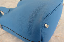 将图片加载到图库查看器，HERMES PICOTIN LOCK PM Clemence leather Blue zanzibar D刻印 Hand bag 800070176
