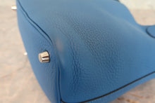 将图片加载到图库查看器，HERMES PICOTIN LOCK PM Clemence leather Blue zanzibar D刻印 Hand bag 800070176
