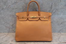 将图片加载到图库查看器，HERMES BIRKIN 40 Box carf leather Natural 〇Z刻印 Hand bag 600100048
