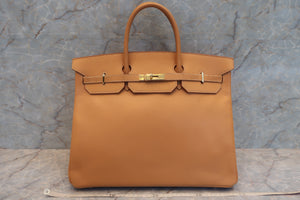 HERMES BIRKIN 40 Box carf leather Natural 〇Z刻印 Hand bag 600100048