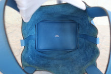 将图片加载到图库查看器，HERMES PICOTIN LOCK PM Clemence leather Blue zanzibar D刻印 Hand bag 800070176
