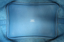 将图片加载到图库查看器，HERMES PICOTIN LOCK PM Clemence leather Blue zanzibar D刻印 Hand bag 800070176
