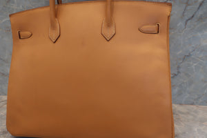 HERMES BIRKIN 40 Box carf leather Natural 〇Z刻印 Hand bag 600100048