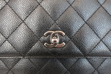 Load image into Gallery viewer, CHANEL Matelasse trapezoid hand bag Caviar skin Black/Silver hadware Hand bag 700110180
