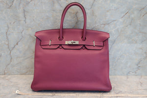 HERMES／エルメス バーキン35 トリヨンクレマンス トスカ □O刻印 ハンドバッグ 700080023
