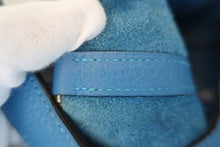将图片加载到图库查看器，HERMES PICOTIN LOCK PM Clemence leather Blue zanzibar D刻印 Hand bag 800070176
