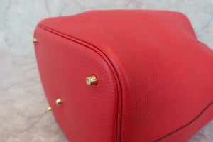 HERMES／エルメス ピコタンロックGM トリヨンクレマンス ルージュカザック C刻印 ハンドバッグ 700050174