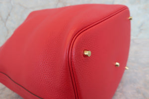HERMES／エルメス ピコタンロックGM トリヨンクレマンス ルージュカザック C刻印 ハンドバッグ 700050174