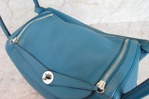 HERMES LINDY 30 Clemence leather Blue izmir □R刻印 Shoulder bag 700060028