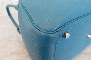 HERMES LINDY 30 Clemence leather Blue izmir □R刻印 Shoulder bag 700060028