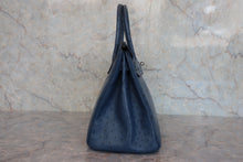 將圖片載入圖庫檢視器 HERMES／エルメス バーキン30 オーストリッチ ブルーブライトン □C刻印 ハンドバッグ 800020106
