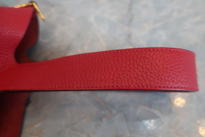 HERMES／エルメス ピコタンロックGM トリヨンクレマンス ルージュカザック C刻印 ハンドバッグ 700050174
