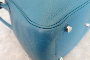 HERMES LINDY 30 Clemence leather Blue izmir □R刻印 Shoulder bag 700060028