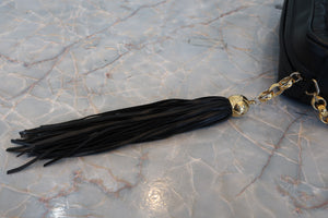 CHANEL CC mark fringe chain shoulder bag Lambskin Black/Gold hadware Shoulder bag 700090088