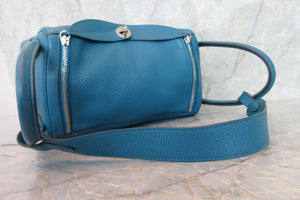 HERMES LINDY 30 Clemence leather Blue izmir □R刻印 Shoulder bag 700060028