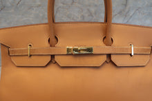 将图片加载到图库查看器，HERMES BIRKIN 40 Box carf leather Natural 〇Z刻印 Hand bag 600100048
