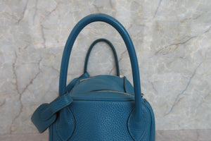 HERMES LINDY 30 Clemence leather Blue izmir □R刻印 Shoulder bag 700060028