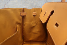 将图片加载到图库查看器，HERMES BIRKIN 40 Box carf leather Natural 〇Z刻印 Hand bag 600100048
