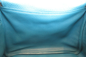 HERMES LINDY 30 Clemence leather Blue izmir □R刻印 Shoulder bag 700060028