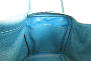 HERMES LINDY 30 Clemence leather Blue izmir □R刻印 Shoulder bag 700060028