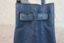 將圖片載入圖庫檢視器 HERMES／エルメス バーキン30 オーストリッチ ブルーブライトン □C刻印 ハンドバッグ 800020106
