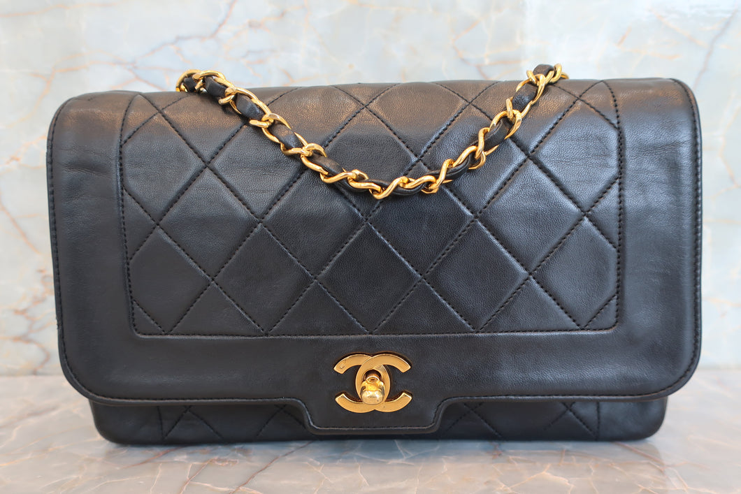 CHANEL/シャネル マトラッセチェーンショルダーバッグ ラムスキン ブラック/ゴールド金具 ショルダーバッグ 700100125