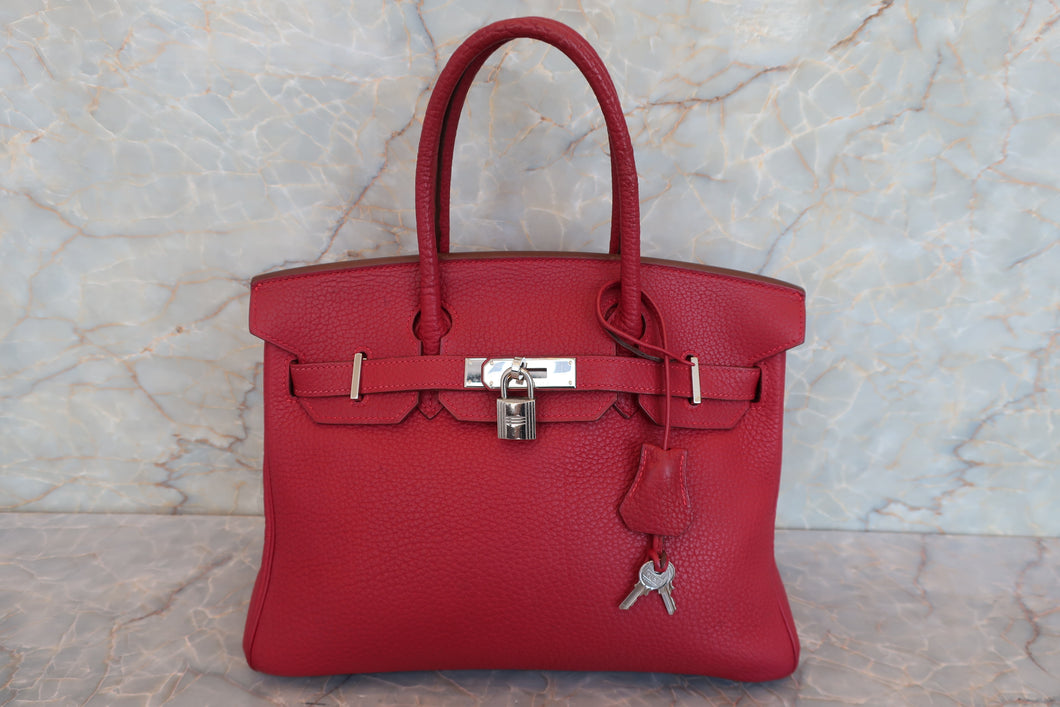 HERMES／エルメス バーキン30 トゴ ルージュガランス □M刻印 ハンドバッグ 700060284