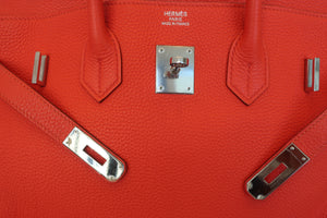 HERMES BIRKIN 35 Clemence leather Capucine □P刻印 Hand bag 600080080