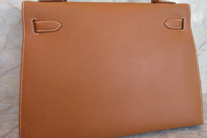 HERMES KELLY 32 Graine Couchevel leather Gold 〇X Engraving Shoulder bag 700050115