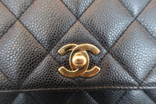 Load image into Gallery viewer, CHANEL Matelasse trapezoid hand bag Caviar skin Black/Gold hadware Hand bag 700090110
