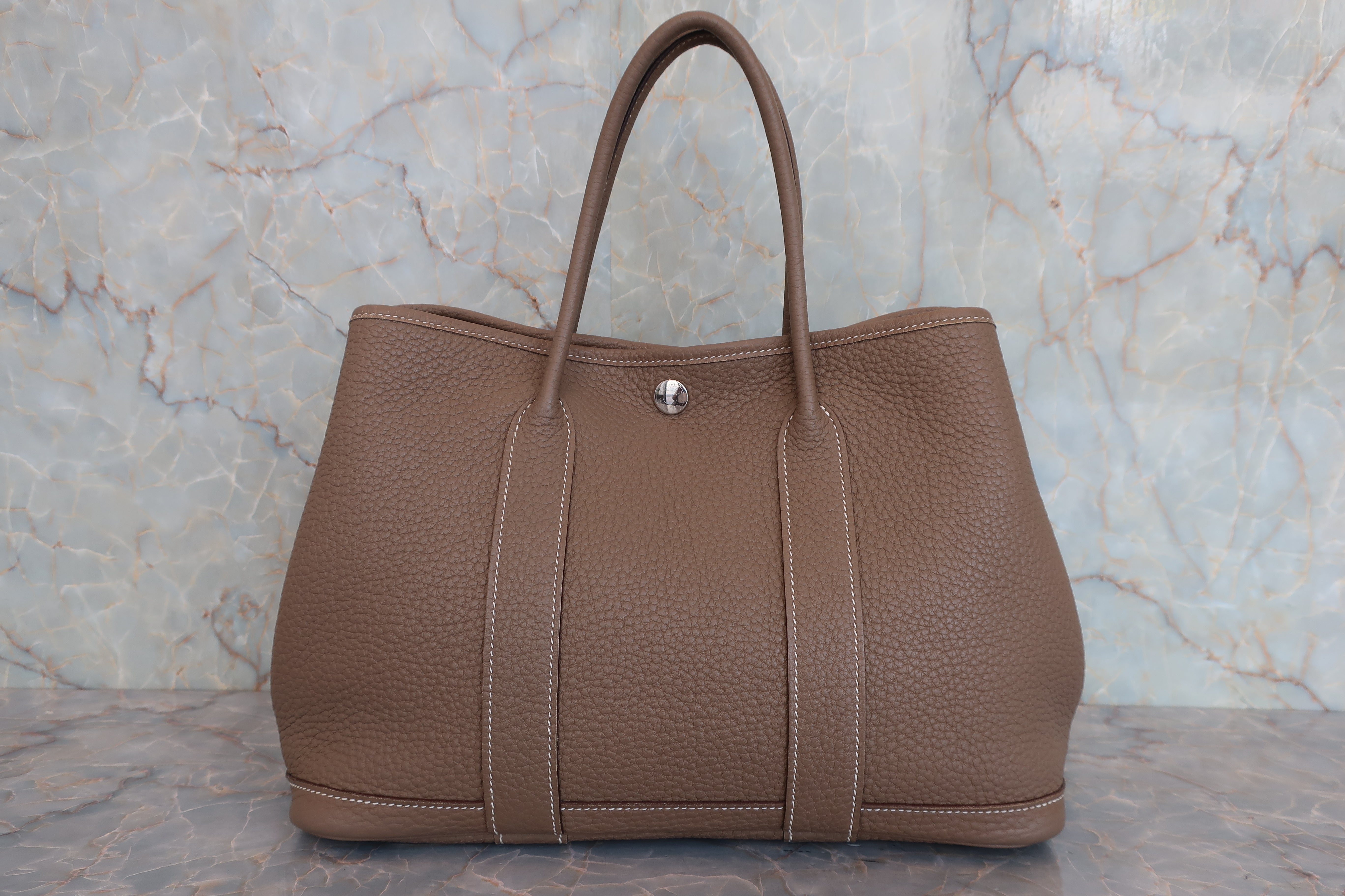 HERMES／エルメス ガーデンパーティTPM ネゴンダ エトゥープ □Q 