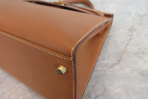 HERMES KELLY 32 Graine Couchevel leather Gold 〇X Engraving Shoulder bag 700050115