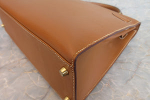 HERMES KELLY 32 Graine Couchevel leather Gold 〇X Engraving Shoulder bag 700050115