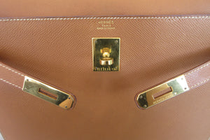 HERMES KELLY 32 Graine Couchevel leather Gold 〇X Engraving Shoulder bag 700050115