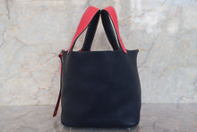 Load image into Gallery viewer, HERMES PICOTIN LOCK CASAQUE PM Clemence leather Rose extreme/Blue nuit D Engraving Hand bag 700110168
