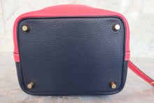 Load image into Gallery viewer, HERMES PICOTIN LOCK CASAQUE PM Clemence leather Rose extreme/Blue nuit D Engraving Hand bag 700110168
