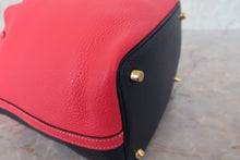 Load image into Gallery viewer, HERMES PICOTIN LOCK CASAQUE PM Clemence leather Rose extreme/Blue nuit D Engraving Hand bag 700110168
