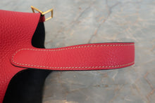 Load image into Gallery viewer, HERMES PICOTIN LOCK CASAQUE PM Clemence leather Rose extreme/Blue nuit D Engraving Hand bag 700110168
