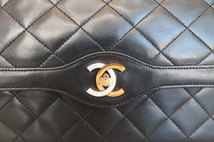 CHANEL/シャネル パリ限定マトラッセダブルフラップチェーンショルダーバッグ ラムスキン ブラック/ゴールド金具 ショルダーバッグ 600090176