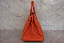 将图片加载到图库查看器，HERMES BIRKIN 35 Togo leather Orange □O刻印 Hand bag 800010192
