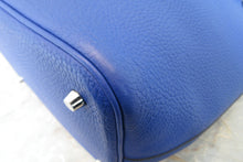 将图片加载到图库查看器，HERMES PICOTIN LOCK MM Clemence leather Blue electric □O刻印 Hand bag 700010146
